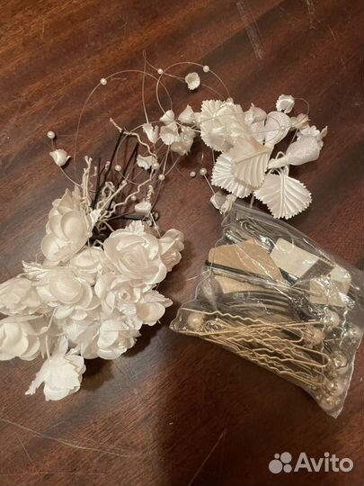 Перчатки митенки и набор для прически