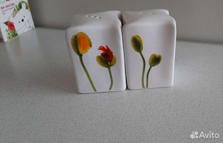 Набор для специй 2 предмета керамика, бу