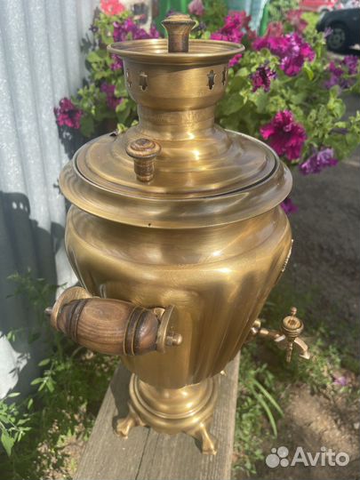 Самовар герб, патина