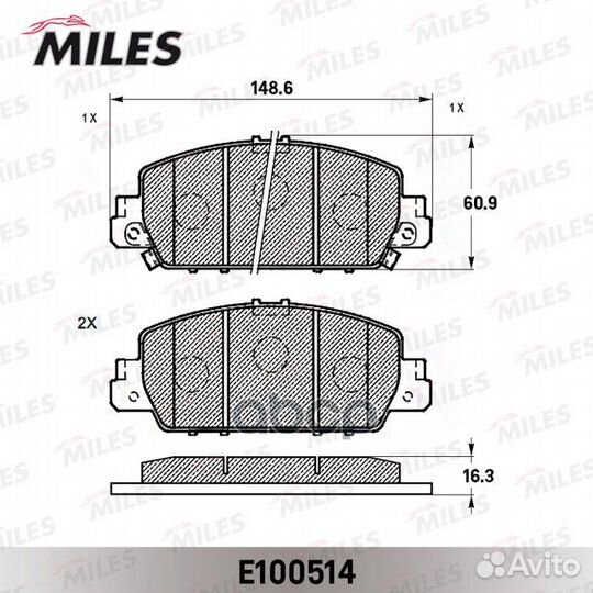 Колодки тормозные передние (Смесь Semi-Metallic