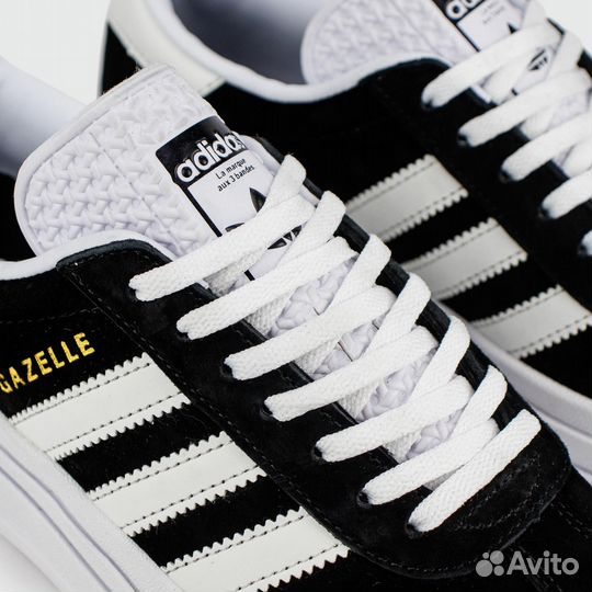 Adidas Gazelle Bold Black / White Wmns