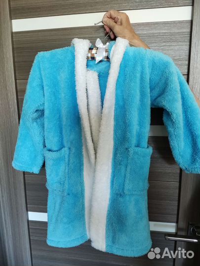 Детский махровый халат для мальчика 5/6 лет