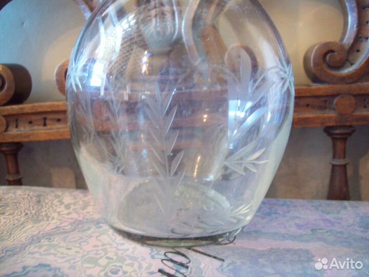 Шикарный Графин для вина, притертая пробка СССР