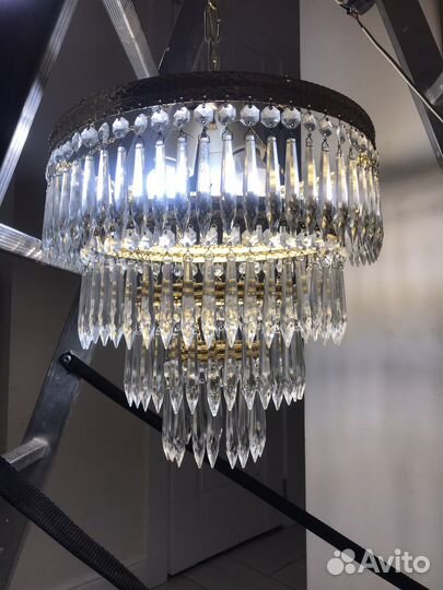 Люстра СССР хрусталь чехословакия