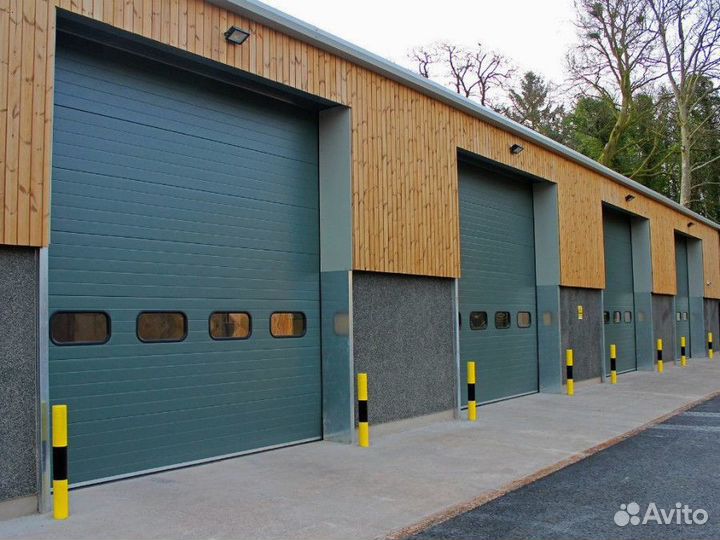 Промышленные секционные ворота под ключ