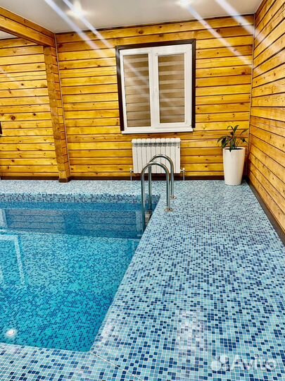Баня на дровах с бассейном 