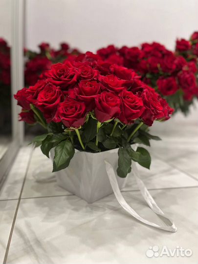 Красные розы букет