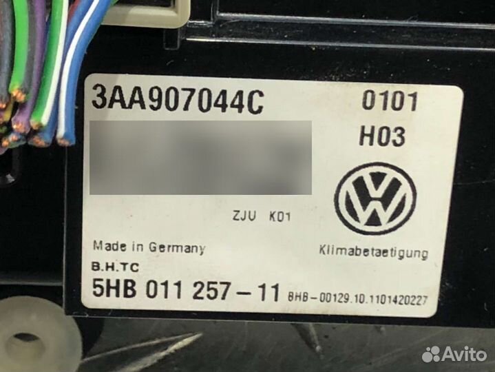 Блок управления печки / климат-контроля 3AA907044C Volkswagen Passat B7 2.0 Дизель