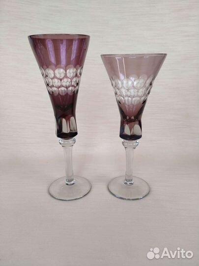 Фужеры марганцевое стекло