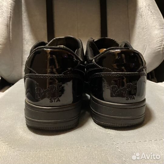 A Bathing Ape Bapesta Patent Black Оригинал