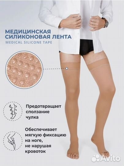 Компрессионные чулки 2 класс Heeber для беременных