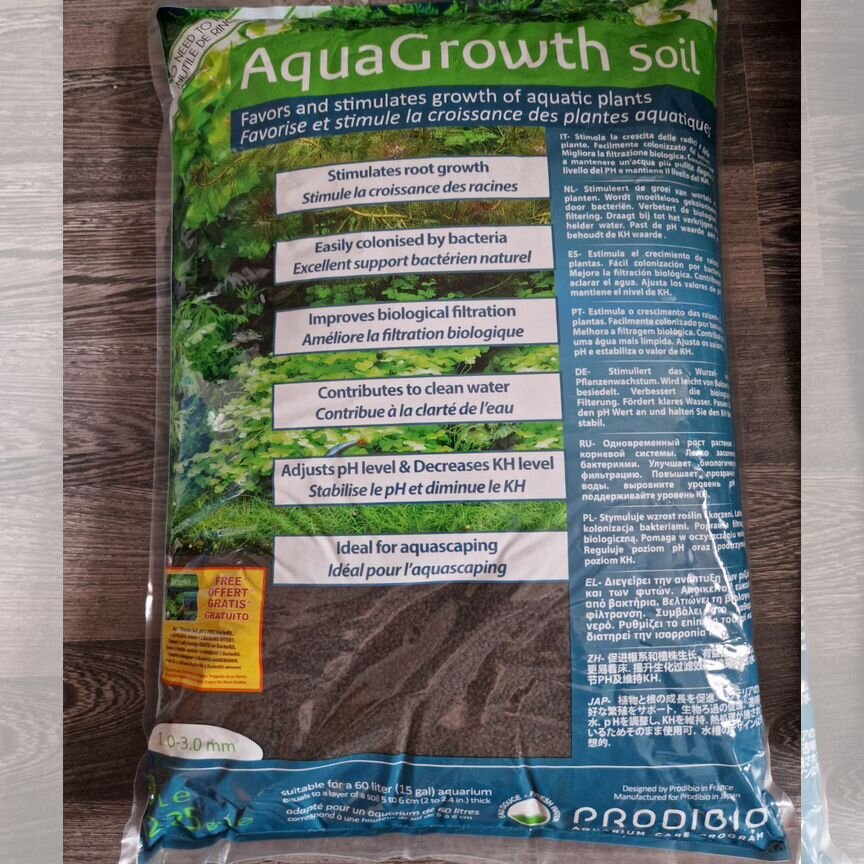 Питательный грунт Prodibio AquaGrowth soil 1-3 mm