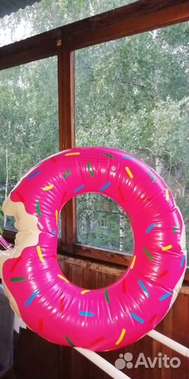 Надувной круг для купания круг пончик