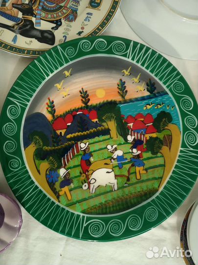 Тарелка декоративная. Чашка тарелка Египет Мексика
