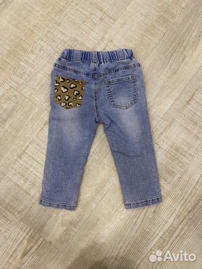 Джинсы для девочки утепленные 86