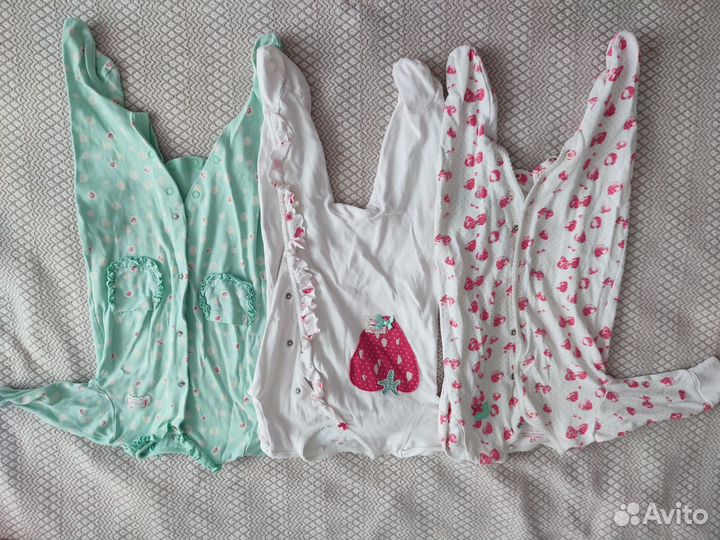 Вещи пакетом на девочку 3-9 мес