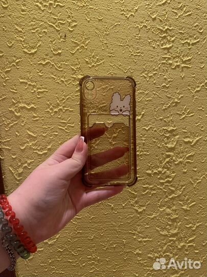 Чехол на айфон XR с кармашком для карты