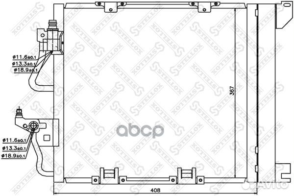 10-45195-SX радиатор конд Opel Astra 1.7CDTi 0