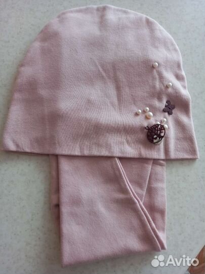 Комплект шапка и снуд(на 5-7 лет)
