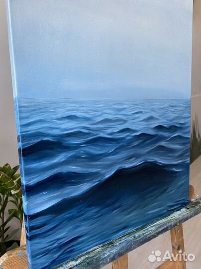 Картина маслом волны