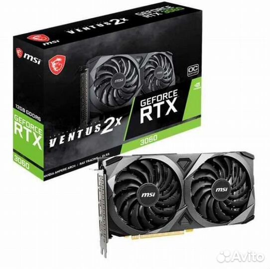 Видеокарта MSI PCI-E 4.0 RTX 3060 ventus 2X 12G OC