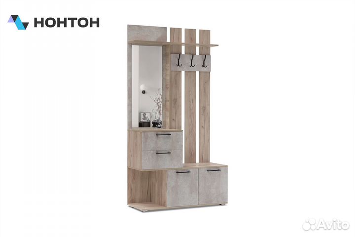 Прихожая Бостон вш-1 дуб крафт серый / бетонный ка