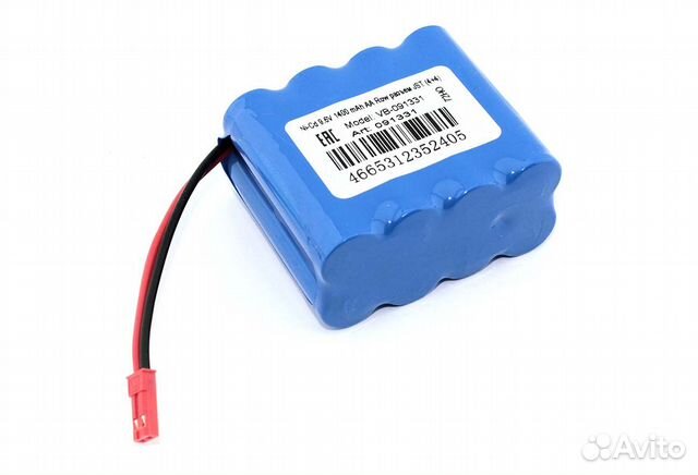 Ni-Cd 9.6V 1400 mAh AA Row разъем JST (4+4)