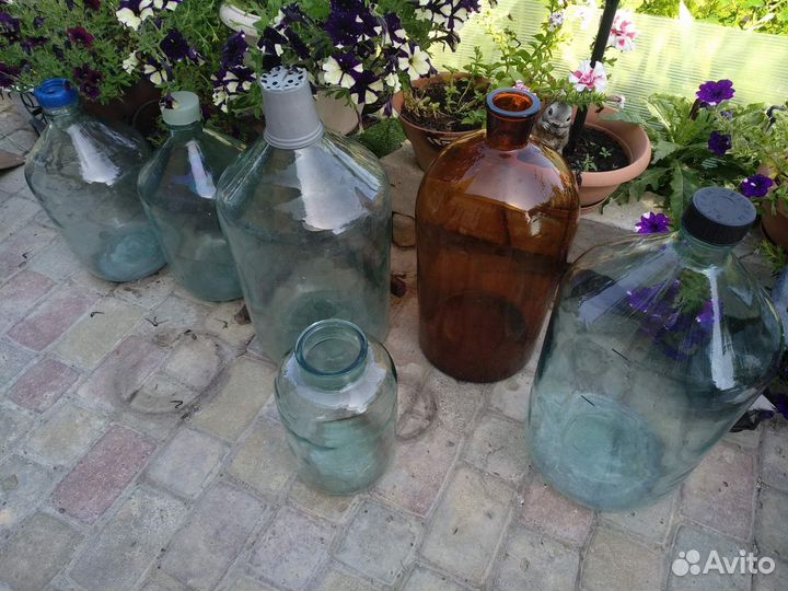 Бутыль стеклянная 10/20 литров пищевая