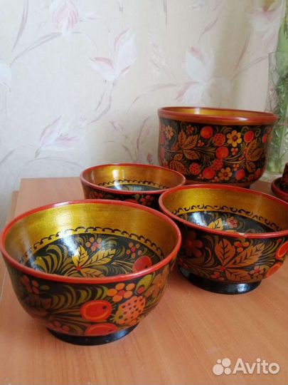 Набор посуды хохлома