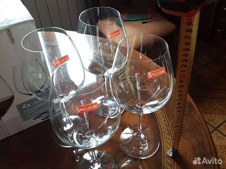 Бокалы красного вина 4шт. Герм Рюмки Чешские 6шт