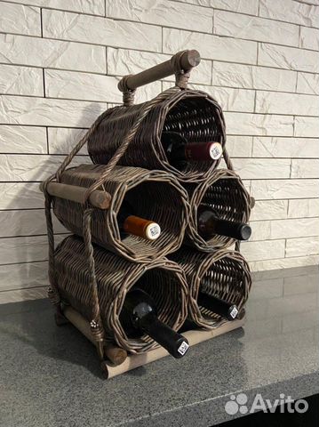 Подставка для винных бутылок ручная работа