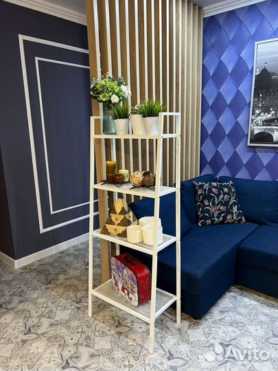 Стеллаж этажерка IKEA белая металл