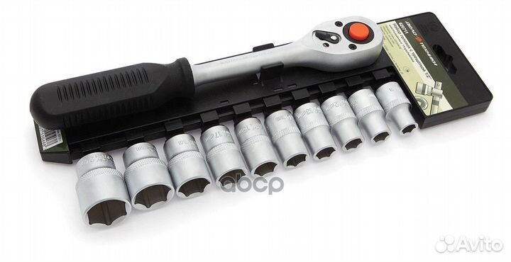Набор головок 6-гр. с трещоткой 1/2 11 пр.(10 1