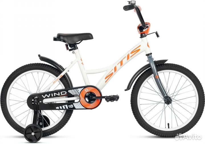 Велосипед sitis wind 18 (2023) White-Orange Kra55