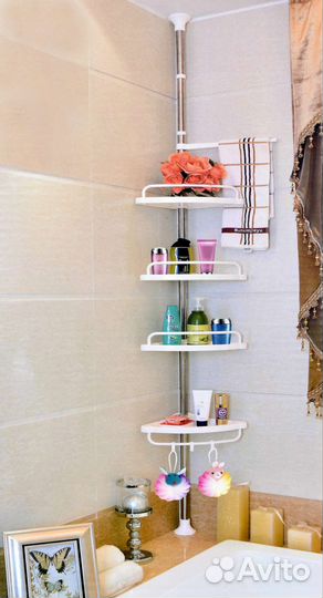 Угловая полка для ванной