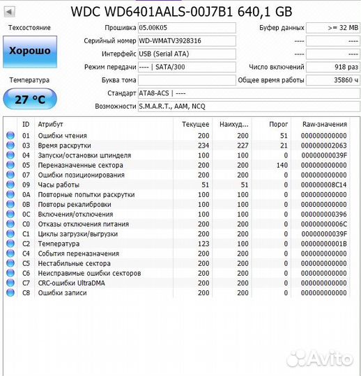 Wd black 640Gb