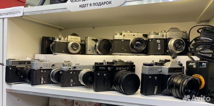 Ретро фотоаппараты, полароид,зенит,зоркий,сокол