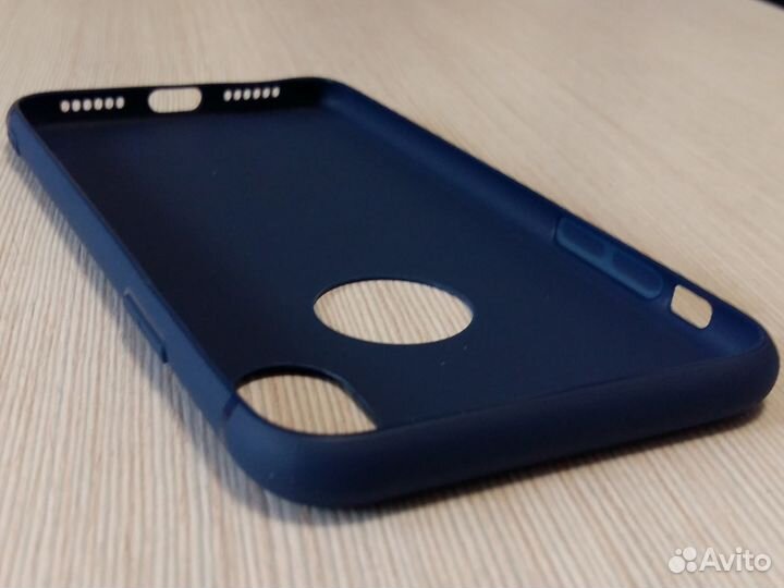 Матовая накладка для iPhone X (красный, синий)