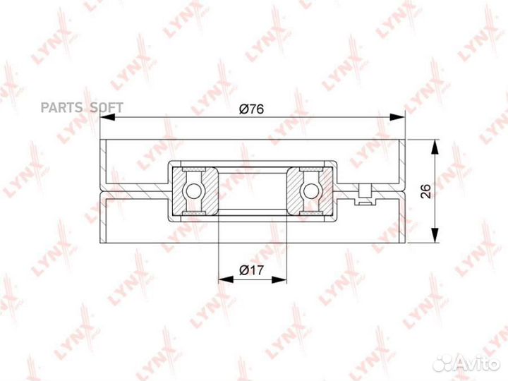 Lynxauto PB5303 Ролик натяжной приводного ремня