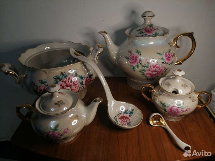 Столовый, чайный сервиз СССР фарфор, идеальный