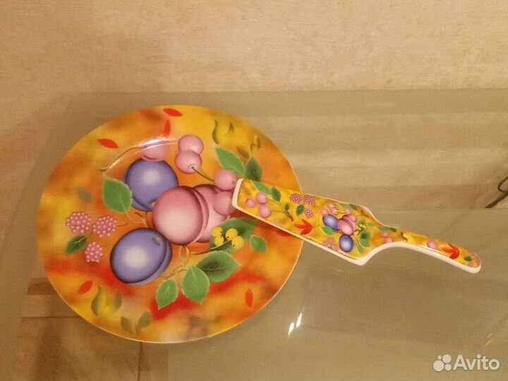 Новый набор для торта тортовница с лопаткой