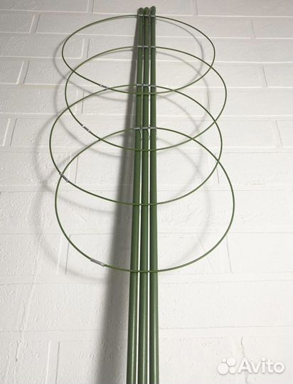 Держатель опора для цветков 120 см 4 кольца