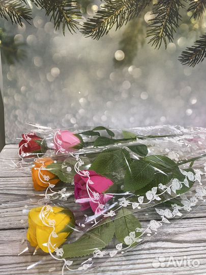 Розы из мыла