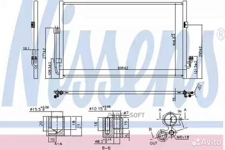 Радиатор кондиционера nissan teana (2009) 2.5