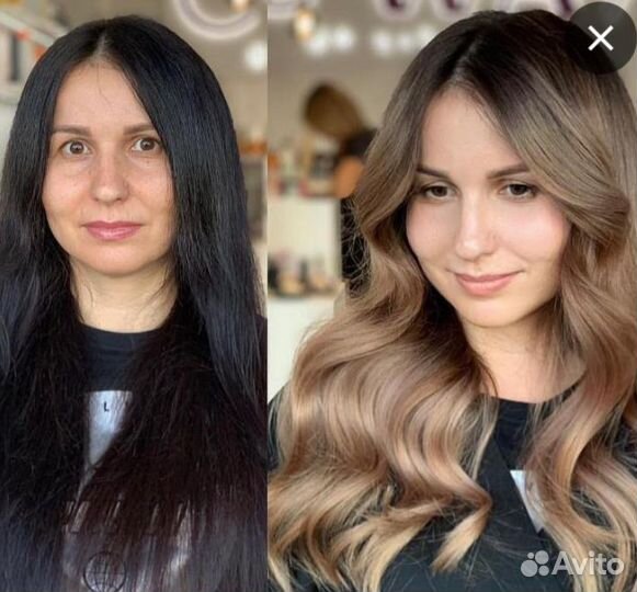 Выход из чёрного цвета волос