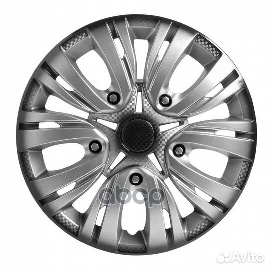 Колпаки колесные 14 Лион +, серебристо-черный