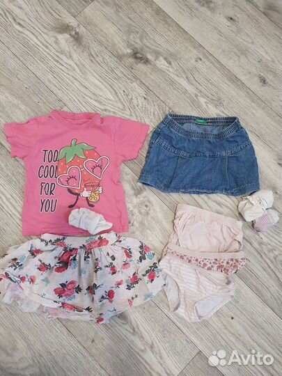 Летние вещи пакетом+обувь для девочки 92 р-р
