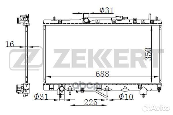 Радиатор охл. дв. Toyota Corona (T210) 97- mk-1
