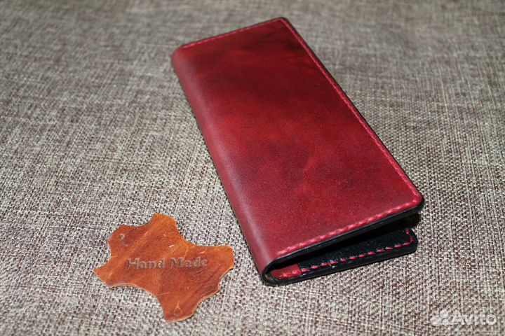 Лонгер из натуральной кожи, ручной работы