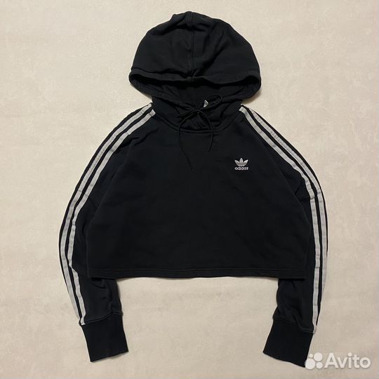 Adidas укороченное худи